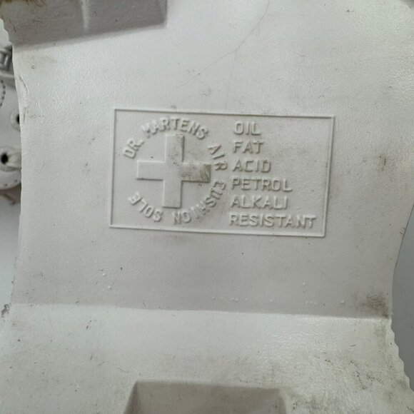 Dr. Martens Zuma II Optical White Leather Ankle Boots Womens Size 9 Lace-Up - Picture 8 of 13